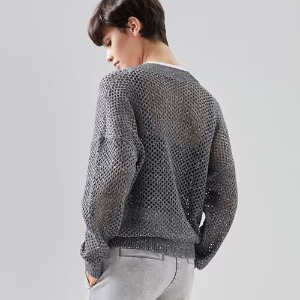 Sparkling Mesh Bomber-style Cardigan. brunellocucinelli. 넘 멋진~