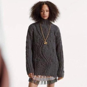 dior. Cashmere Blended Art Turtleneck Sweater