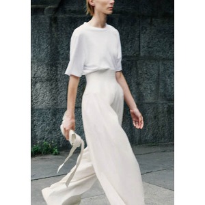 the row-Trude cotton high-rise wide-leg pants