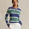 Striped Cable Cotton Crewneck Sweater. Polo Ralph Lauren