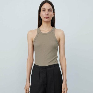 toteme Curved ribbed Organic cotton Tank