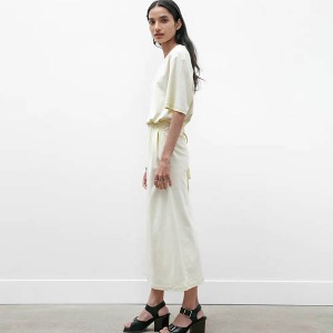 BELTED RIB T-SHIRT DRESS. lemaire